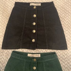 2 x Corduroy Mini Skirt